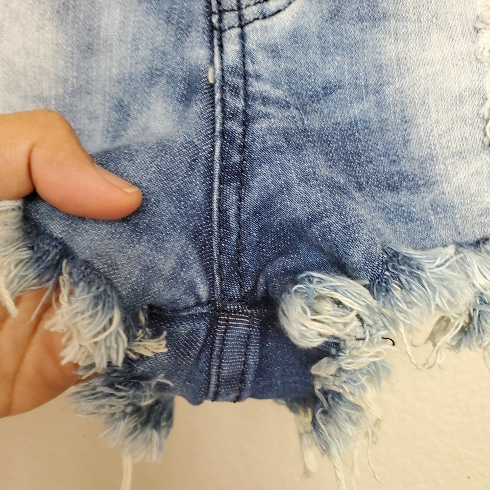 Machine Denim Jean High Rise Distress Short - Picture 4 of 10